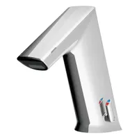 SLOAN Bathroom Sensor Faucet: BASYS, Cast Zinc, Chrome Finish, Single-Post, Hardwired, Laminar (MPN EFX200.500.0000)