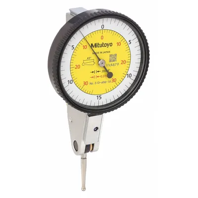 MITUTOYO Horizontal Dial Test Indicator: 0 in to 0.03 in /0 mm to 0.7 mm, Horizontal - Dial Test Indicators - Horizontal & Tilted-Face Styles