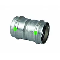 VIEGA PROPRESS Crimp Coupling Fitting: 1 1/4 in CTS x 1 1/4 in CTS Size, Straight, Stainless Steel (MPN 80280)
