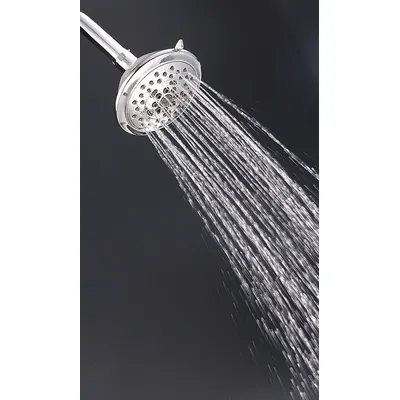 DANZE Fixed Showerhead: Florin, 2 gpm Fixed Showerhead Flow Rate, Brass/Plastic - Multi-Pattern Fixed Showerheads