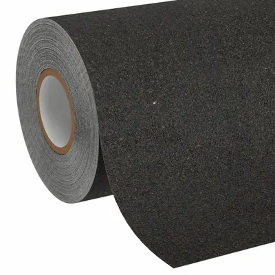Wooster Anti-Slip Tape: Very Coarse, 46 Grit Size, Solid, Black, 12 in x 60 ft - Heavy Traffic Antislip Tape