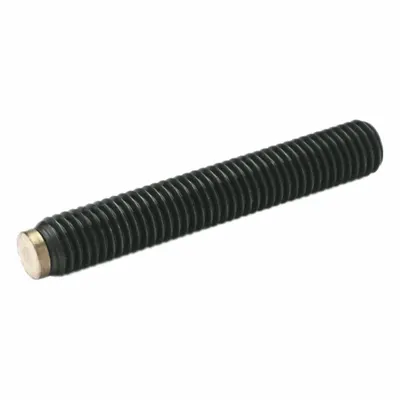 JW WINCO Set Screw with Brass Tip: Steel, Black Oxide, Brass Tip, M4 Thread Size - Non-Marring Half Dog Point Set Screws