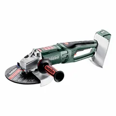 This cordless angle grinder features a 9-inch wheel diameter and a brushless motor powered by 18V DC. It has a standard head, barrel grip, and LXT® compatibility. The tool includes a Dead Man's Switch for safety. Typical applications include cutting and grinding in metal fabrication, construction, and maintenance tasks.