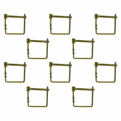 BUYERS PRODUCTS Safety Pins: Inch, 2 in Wire Dia, 2 in Shank Lg, 3/16 in Pin Dia, Snap - Square One-Wire Tab-Lock Pins