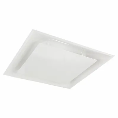 PRICE Diffuser: Ceiling, 24 in Dia, 24 in H, 24 in W, Lay-In, 10 in Duct, Steel - Square Plaque Diffusers