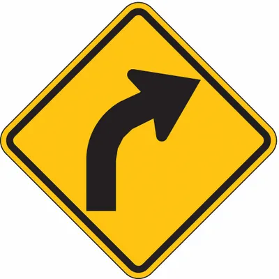 LYLE Right Curve Ahead Sign W1-2R-12HA - Right Curve Ahead Signs