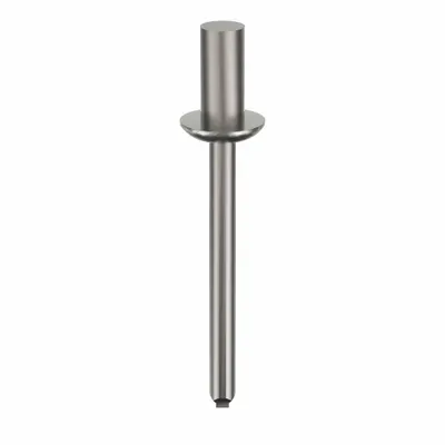 OEM Blind Rivet,1.736" L,0.188" dia,PK250: Inch, 1 47/64 in Overall Lg, 13/32 in Body Lg - Domed-Head Blind Rivets
