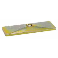Cover plate for plumbing applications, designed to conceal access openings or pipe penetrations in walls and ceilings. Provides a clean finish while allowing future access to plumbing connections.