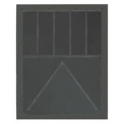 BUYERS PRODUCTS Mud Flaps: Rubber, 24 in Ht, 24 in Wd, 1/2 in Thick, Black - Truck Mud Flaps