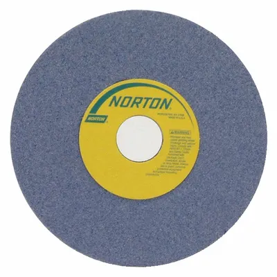 NORTON Straight Grinding Wheel: Type 1, 7" x 1/2" x 1 1/4" - Grinding Wheels for Moderate-to-Heavy Grinding of Tool Steels