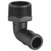 BANJO Barbed Hose Fitting: For 1 1/2 in Hose I.D., Hose Barb x NPT, 1-1/2 in x 2 in Fitting Size (MPN HB200/150-90)