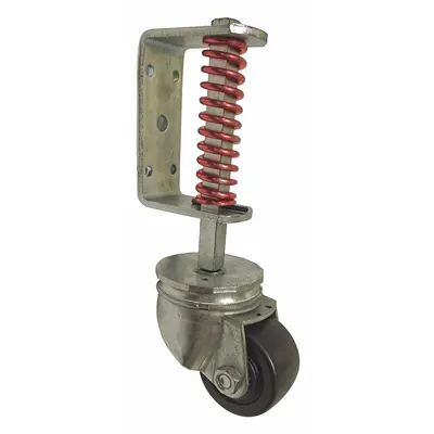 PAYSON CASTERS, INC Side Mount Caster: Swivel, Rubber, 3 in Wheel Dia. - Side-Mount Casters