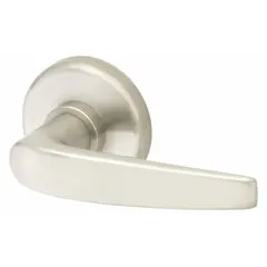 This storeroom lever lockset is designed for interior doors where egress is required but exterior access is restricted, such as storerooms or utility closets. It features a satin chromium-plated stainless steel finish, is ADA compliant, and accepts an interchangeable core for keying flexibility. The 40H rose style provides a clean appearance, and the lockset has no visual indicator.