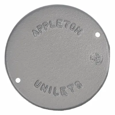 APPLETON ELECTRIC Covers for Conduit Access Fitting: Iron, Chromate Coated/Electroplated/Powder Coated - Covers for Conduit Access Fittings