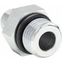PARKER Metal Pipe Straight: Straight, Steel, 1/2 in x 1/4 in, Male Threaded x Male NPT Threaded (MPN 8-1/4 F5OF-S)