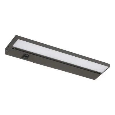 LED Under Cabinet: 14 in Lg, 437 lm, 2700K/3000K/4000K, 6.7 W, Plug-In or Hardwired - Linear LED Under-Cabinet Light Fixtures