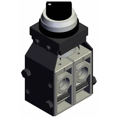 SMC Mechanical Valve: VM200 Series, 3 Position Twist Actuator, 5 Ports, 1/4 in NPT - VM Series Manual Air Control Valves