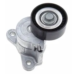 The GATES 39053 is a light-duty self-adjusting belt tensioner with a single thermoplastic pulley. It automatically maintains proper tension in vehicle accessory belt systems, reducing belt wear and noise. Suitable for light-duty applications in automotive engine compartments.