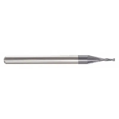 OEM Pencil-Neck Carbide Square End Mill, 1/64" Dia, 1/8" LOC, 2 Flute, AlTiN Coated - Pencil-Neck Carbide Square End Mills