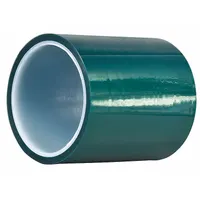 TAPECASE Film Tape: 4 in Wd, 18 yd Lg, 3.3 mil Thick, Polyester Film, Silicone, Green (MPN 15C566)