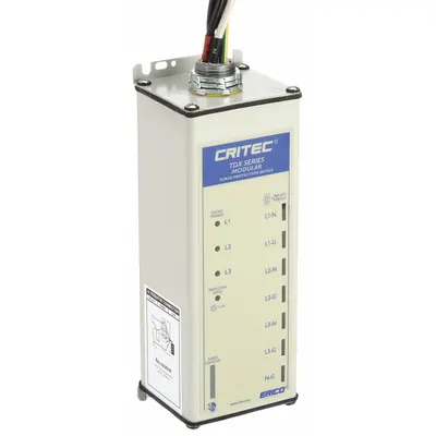 NVENT ERICO Surge Protection Device: Three Phase, 120/208V AC Wye, 170/276 V AC, Metal - External Surface-Mount SPDs