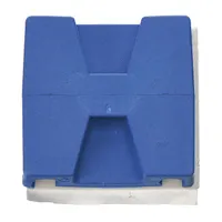 TY-RAP Metal Detectable Cable Tie Mount: 0.19 in Slot Wd, 0.21 in Slot Ht, Blue, 1.13 in Wd, 100 PK (MPN TC5342A-NDT)