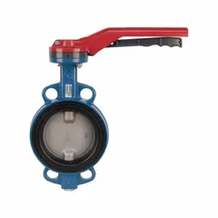 GHIBSON Butterfly Valve: 18 in Pipe Size, Concentric, 250 psi Max. Pressure (CWP), Wafer, FKM, N500S (MPN 530S-18). Key specifications — Brand: GHIBSON; Handle Type: Bare Stem; Disc Material: Stainless Steel.