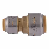 SHARKBITE MAX Push-Fit Adapter Fitting: 3/4 in OD x 1/2 in OD Size, Brass, Coupling/Reducer (MPN UR058)