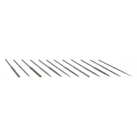 Needle File Set: Barrette/Equaling/Half Round/Knife/Rectangular/Round/Square/Triangular, 5 1/2 in Lg (MPN 37398)