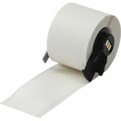 Paper label roll, 1 1/2 in x 50 ft, white, with inkjet print-receptive and water-dissolvable properties. Compatible with BMP71 printer using media adapter. Used for temporary identification that removes with water, such as work-in-progress tracking or wash-off labeling.