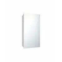 KETCHAM Mirrored Medicine Cabinet: Rectangular, Glass, 26 in Overall Ht, 16 in Overall Wd, Wall (MPN 1626PE)