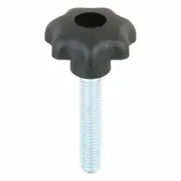 KIPP Hand Knob: 7 Point, Plastic w/ Steel Thread, M8 Thread, 40 mm Thread Lg, 32 mm Dia (MPN K0155.408X40)