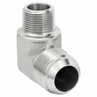 AEROQUIP Hydraulic Hose Adapter: 3/4 in x 1 in Fitting Size, Male x Male, NPTF x JIC - NPTF-to-JIC Steel Hydraulic Hose Adapters