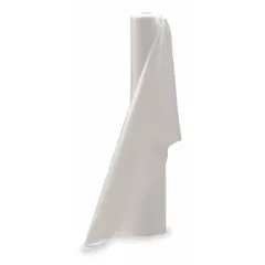 This clear polyethylene wall barrier film is 12 ft wide by 100 ft long with a 6 mil thickness. It meets LP-378 standards and is not fire-resistant. Suitable for temporary containment and surface protection during construction, renovation, or maintenance projects.