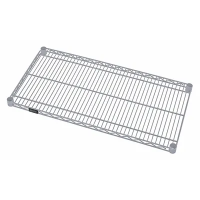 QUANTUM Wire Shelf: 24 in x 21 in, 1 Shelves, Quick-Adjust, 600 lb Load Capacity - Antimicrobial Wire Shelves for Wet & Dry Use