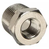 AIGNEP USA Metal Pipe Straight: Straight, 1/4 in x 1/8 in, Male NPT Threaded x Female NPT Threaded (MPN 82280N-04-02)