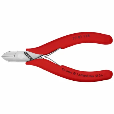 KNIPEX 77 01 115 Diagonal Cutting Pliers, 4 1/2 in, Oval Head - Standard-Cut Pliers