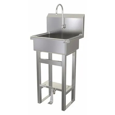 SANI-LAV One-Station Freestanding Hand Sink with Faucet - One-Station Freestanding Hand Sinks with Faucets