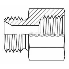 This steel hydraulic hose adapter provides a rigid, straight connection between ORB (O-Ring Boss) male threads and BSPP (British Standard Parallel Pipe) female threads. With a 1/4 in x 1/4 in fitting size and female x male gender configuration, it is suitable for fluid power systems requiring leak-free sealing in hydraulic applications.