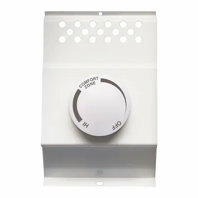 CADET Electric Baseboard Heater Thermostat: White, 208/240V AC, 40° to 85°F, 2 Poles - Thermostats for Electric Baseboard Heaters