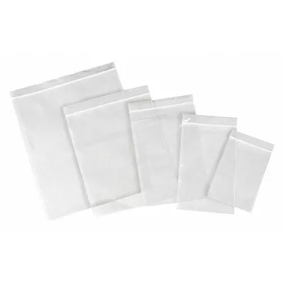 HCS Reclosable Bag: 2 mil Thick, 4 in Wd, 6 in Lg, Hang Hole Not Included, Flat Pack - Single-Zip Reclosable Poly Bags