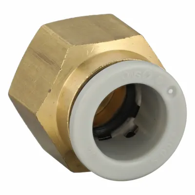 SMC KQ2H10-01AS Push-to-Connect x BSPT Adapter - Polybutylene & Brass Tube Fittings