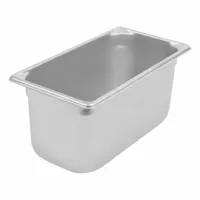 VOLLRATH Steam Table Pan: Third Size, Rectangular, 22 ga Gauge, 6.1 qt Capacity, NSF Certified (MPN 30362)
