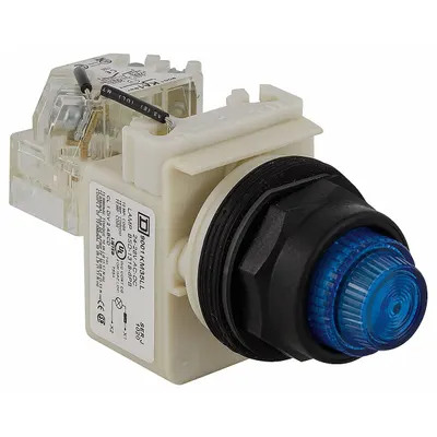SCHNEIDER Pilot Light: 30 mm Panel Mounting Size, Blue, LED - LED Pilot-Lights