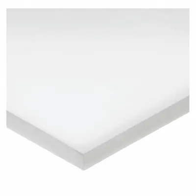 UHMW Polyethylene Bar: 0.375 in Thick, 1.25 in x 24 in, Opaque, White - UHMW Polyethylene Sheets & Bars