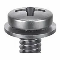 SEMS Screw: Internal Tooth, #6-32 Thread Size, 1 in Lg, Stainless Steel, Passivated, Pan, 25 PK (MPN 1-PPI-6C-100)