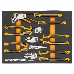 This plier set includes 5 manual pliers with standard cushion grips, organized in a foam tray. The pliers range from 2 to 5 in size. Suitable for precision work in electrostatic-sensitive environments such as electronics assembly and repair.