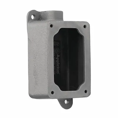 APPLETON ELECTRIC Mounting Body: 1 Gangs, Copper-Free Aluminum, 1 in Hub Size, Dead End - 1-Gang Hazardous Location Electrical Boxes