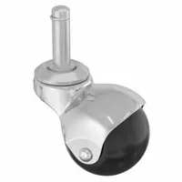 APPROVED VENDOR Stem Caster: Swivel, No Brake, 2 in Wheel Dia., 1 7/8 in Wheel Wd, Phenolic, Black