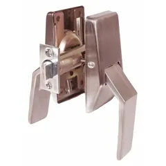 This passage paddle lockset from TRIMCO is designed for interior doors where locking is not required, such as hallways or closets. It features a push-down/pull-down style and is ADA compliant for accessibility. Suitable for commercial and institutional buildings.